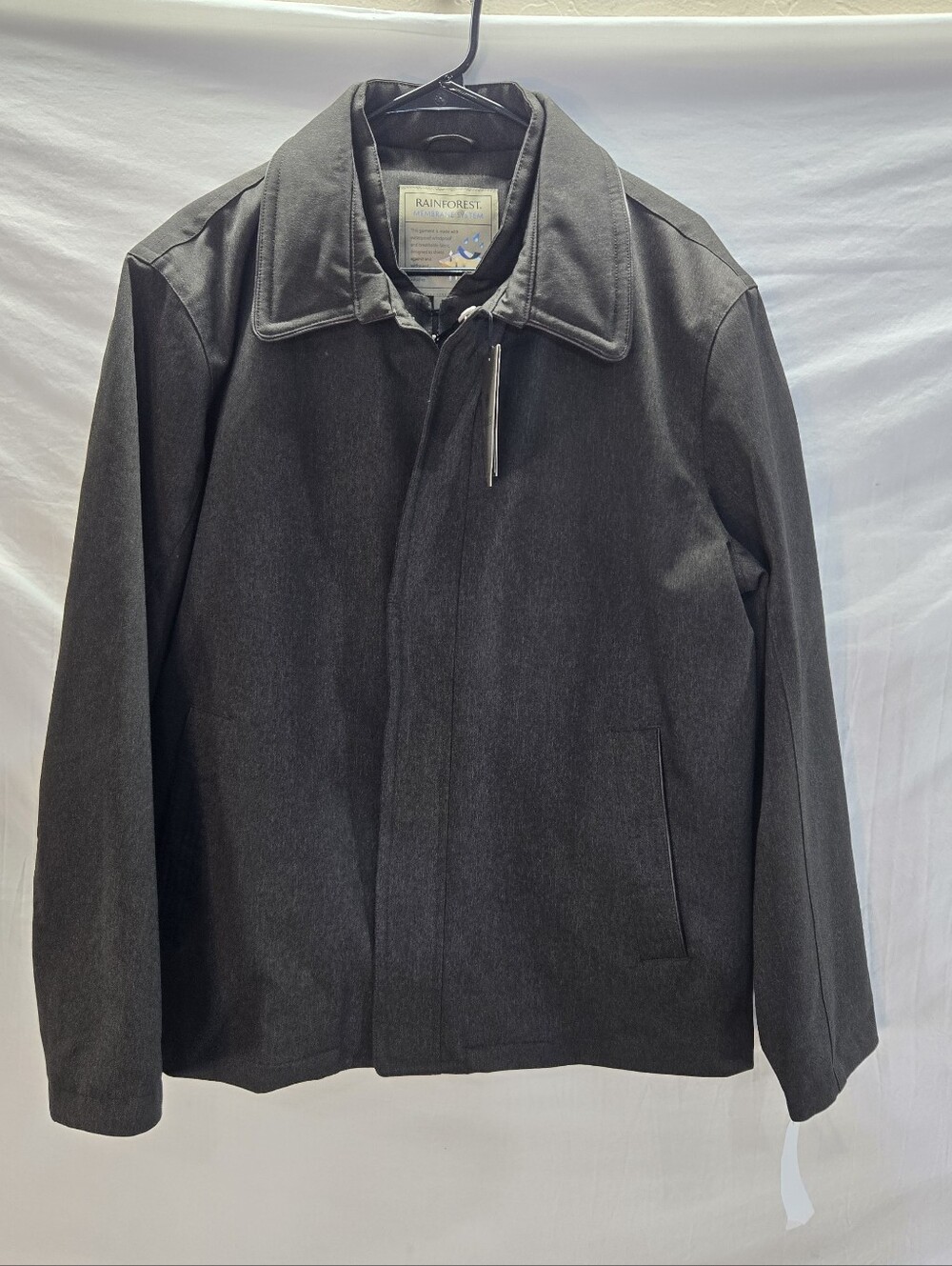 Rainforest Men's Medium Membrane System Jacket Waterproof Down Leather Trim New
